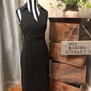 Express LBD Classic Black Wrap Dress V-neck